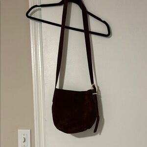 Madewell Brown Suede Crossbody Bag